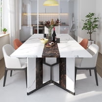 Rectangular Dining Table for 6-8 People, 62 Inch Modern Kitchen Table ...