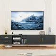 thumbnail image 1 of 71 inch TV Stand for Living Room, Modern Entertainment Center with Storage,TV Consoles for 65+ inch TV, Media Console Table TV Cabinet, Black, 1 of 7