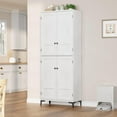 thumbnail image 1 of 71 inch Tall Storage Cabinet, Kitchen Pantry 5 Tier Bathroom Cabinet with 4 Doors Adjustable Shelves for Kitchen, Dining Room, Bathroom, 1 of 8