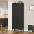 thumbnail image 1 of 71 inch Tall Storage Cabinet, Kitchen Pantry 5 Tier Bathroom Cabinet with 4 Doors Adjustable Shelves for Kitchen, Dining Room, Bathroom, 1 of 8