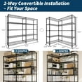 thumbnail image 1 of 71" w sTORAGE sHELVES,5 tIER mETAL sHELVING uNIT hEAVY dUTY wIRE sHELVING aDJUSTABLE pANTRY sHELVES kITCHEN sHELVES FOR kITCHEN pANTRY gARAGE cOMMERCIAL 70.5" h*71" w*15.8" d, 1 of 8