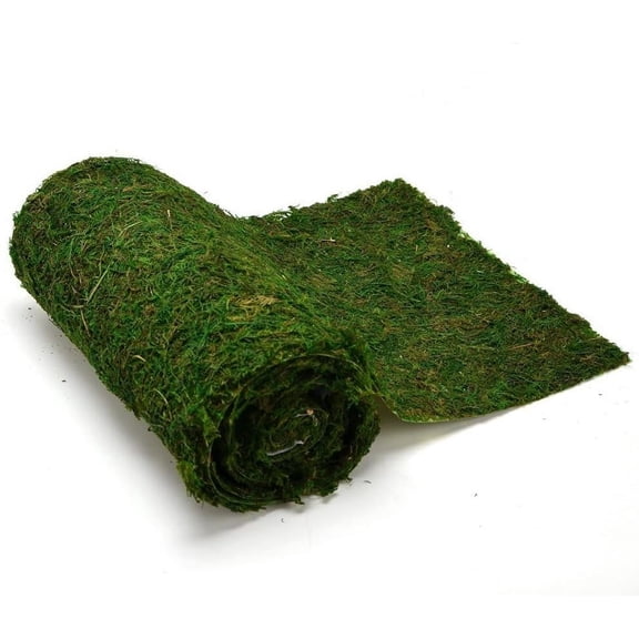 71" x 12" Dried Moss Table Runner for Party Garden Decoration, Dark Green 30x180CM