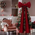 thumbnail image 1 of 71" x 19.7" Giant Red Velvet Christmas Bow, Extra Large Decorative Ribbon for Holiday Decor, Big Bow Christmas Tree Topper, Door Wall Hanging, Wedding Birthday Party and Baby Shower Decorations, 1 of 3