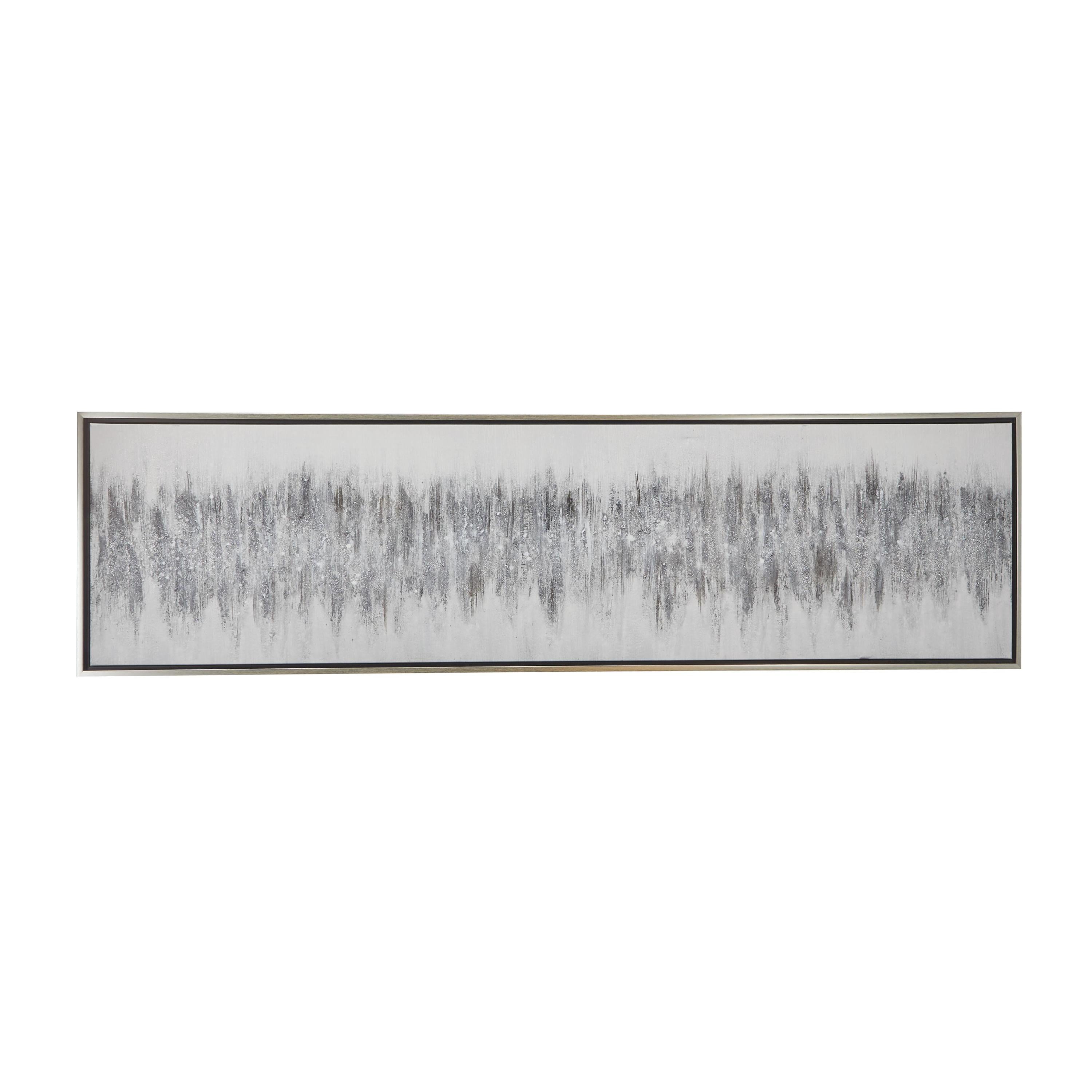 Gray Abstract Nonrepresentational Canvas Framed Wall Art