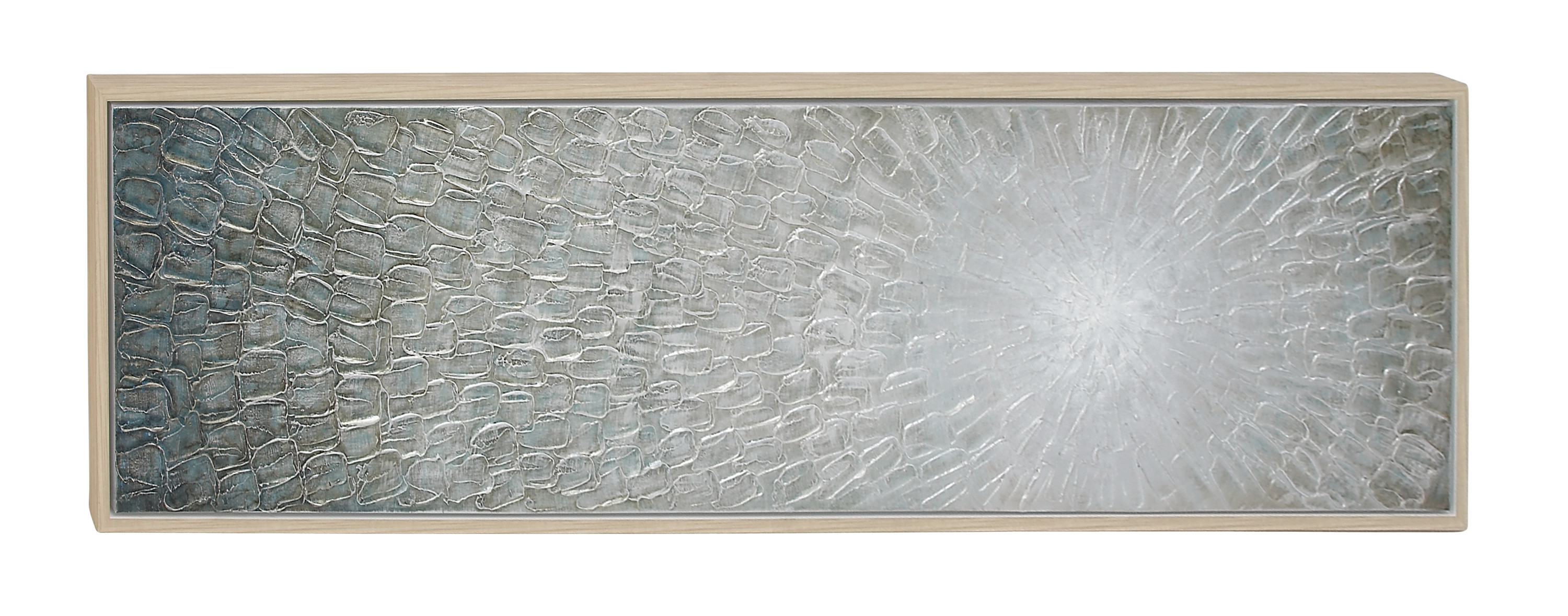 Gray Radial Abstract Starburst Framed Canvas Wall Art