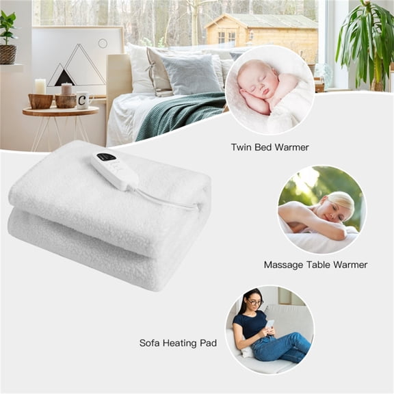 71''x30'' Massage Table Warmer - 5-Level Heating 77-113    1-8H Digital Timer Overheat Protection Machine-Washable with Elastic Straps