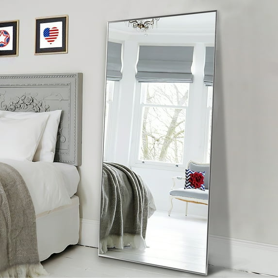 71"x32" Silver Modern Full Length Mirror