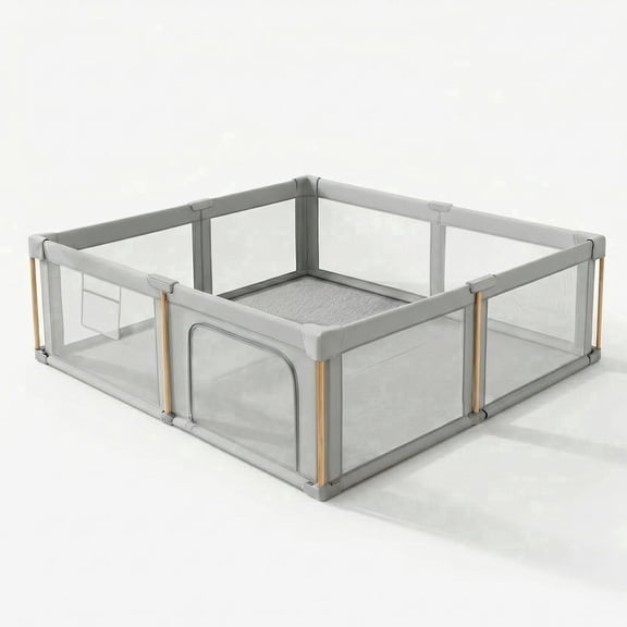 suihuooo 71"x59"x27" Foldable Baby Playpen & Playard with Mat for Boys Girls
