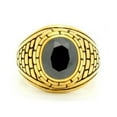 thumbnail image 1 of 710.017.R 18 KT Gold Plated Ring - Simulated Black Stone, 1 of 1