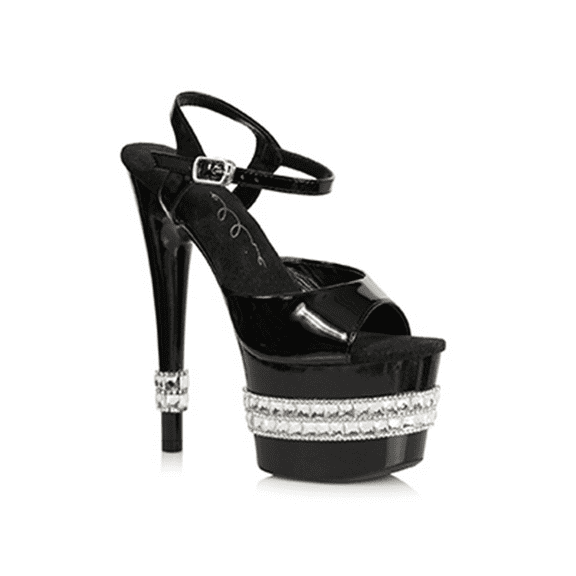 710-JULIET, 7" Rhionestone Platform Sandal