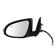 71005U - Fit System Passenger Side Mirror for 14-18 Subaru Forester, textured black w/ PTM cover, w/ turn signal, foldaway, w/o memory, w/o blind spot detection, Heated Power