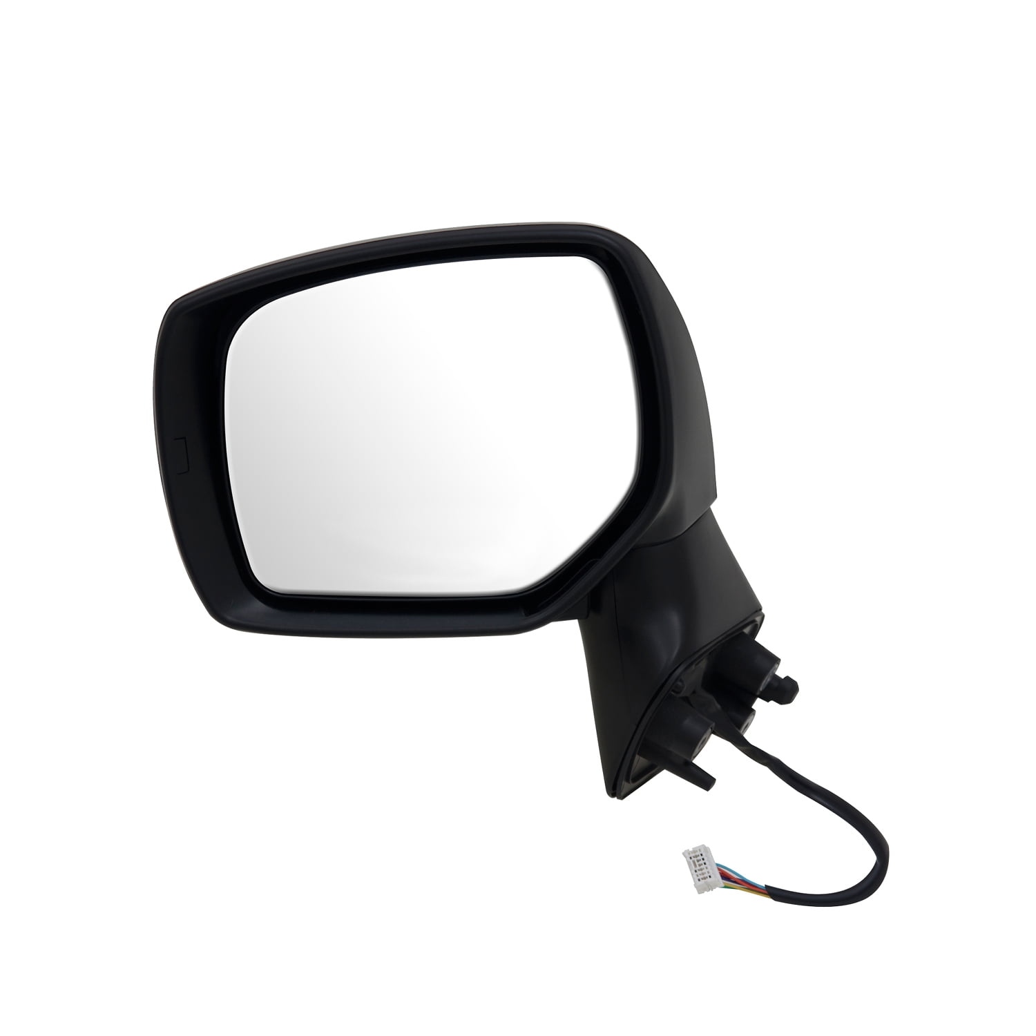 71014U - Fit System Driver Side Mirror for 14-18 Subaru Forester, textured black w/ PTM cover, foldaway, w/o memory, w/o blind spot detection, Power