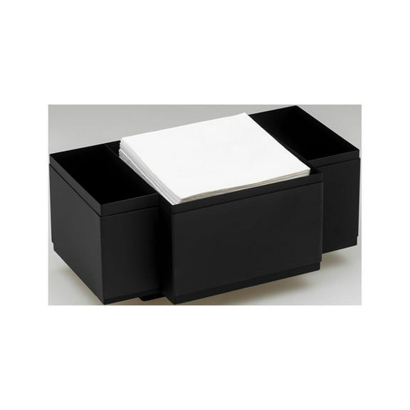 7103-01 Black Metal Napkin Caddy