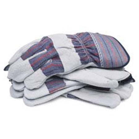 71050-M3B Economy Split Cowhide Leather Palm Gloves Medium 3-Pack