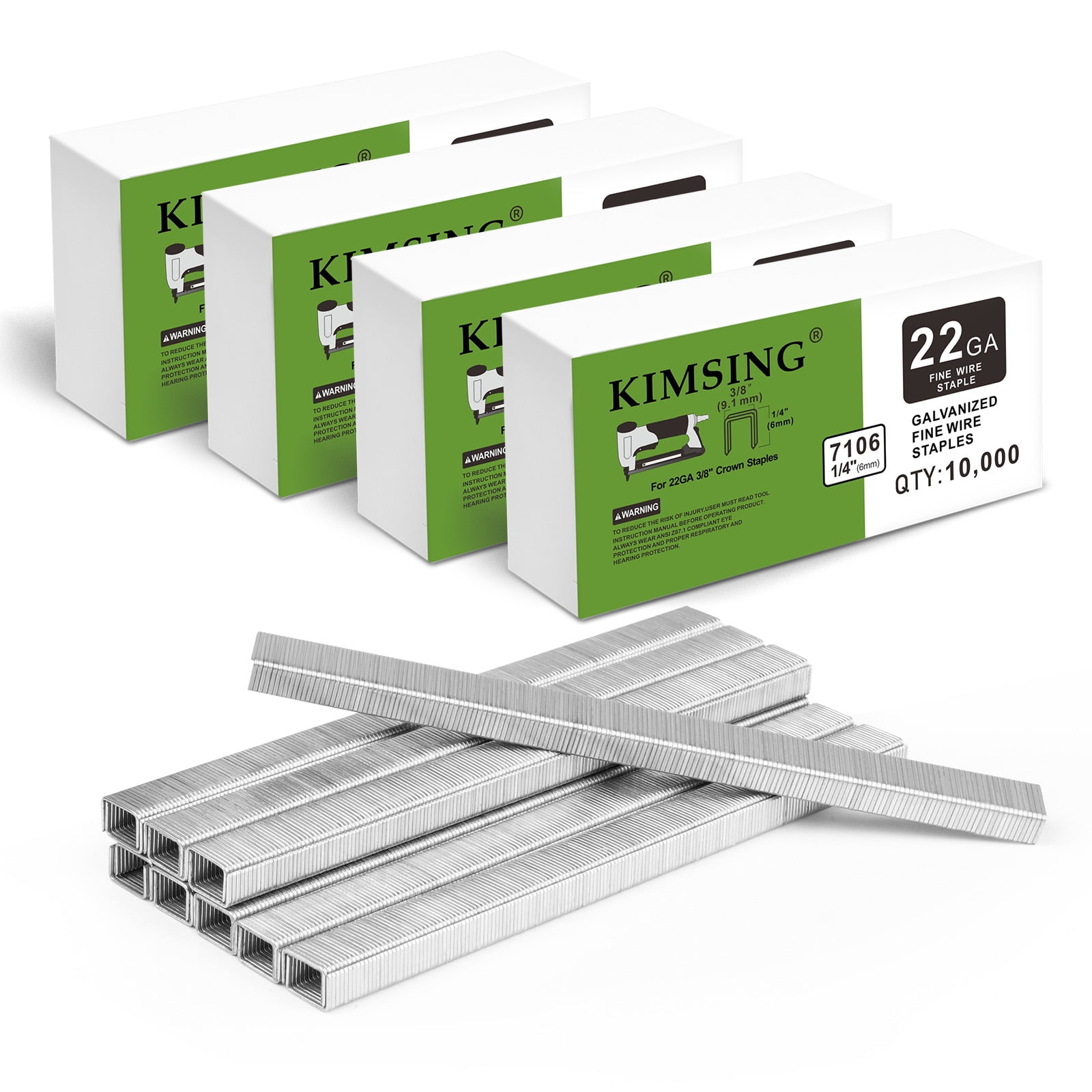 GREX C06 22 Gauge 3/8-Inch Crown 3/8-Inch Length Galvanized Staples  1 000 Per Box 5