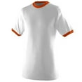 thumbnail image 1 of 710A Ringer T-Shirt, White & Orange - Small, 1 of 1