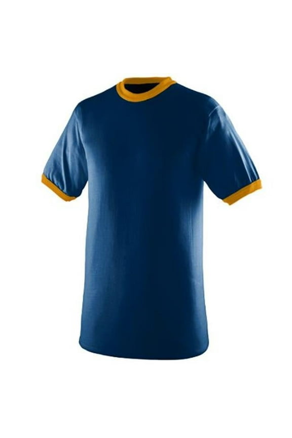 710A Ringer T-Shirt, Gold & Navy - Extra Large