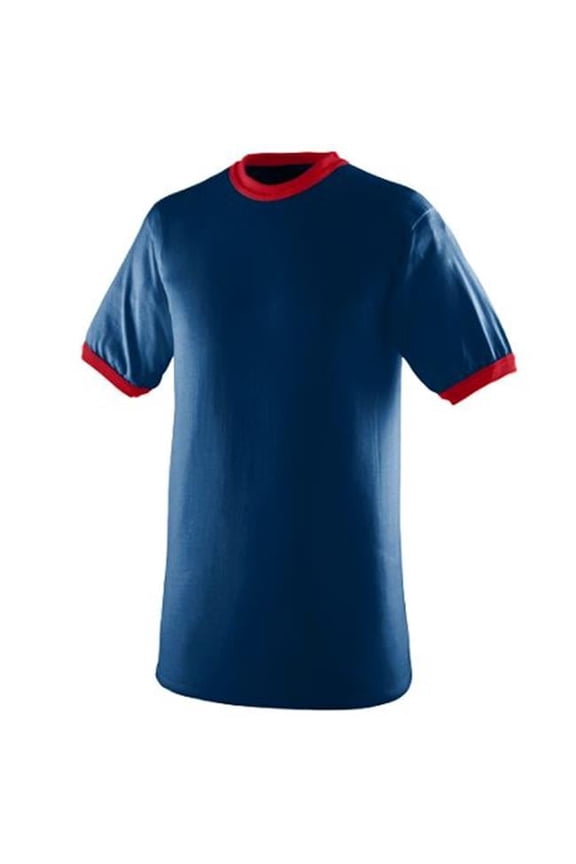 710A Ringer T-Shirt, Navy and Red, 3X