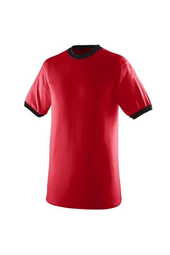 710A Ringer T-Shirt, Red and Black, 3X