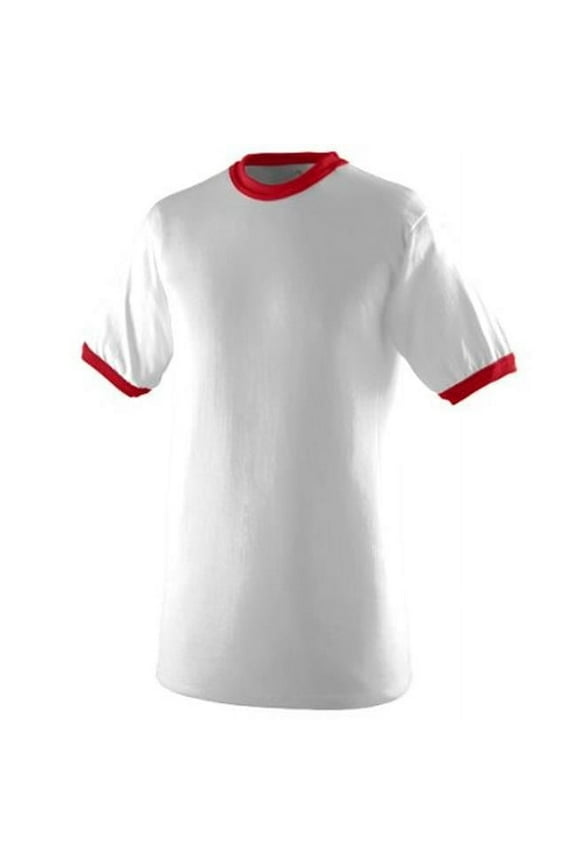 710A Ringer T-Shirt, White and Royal, 2X