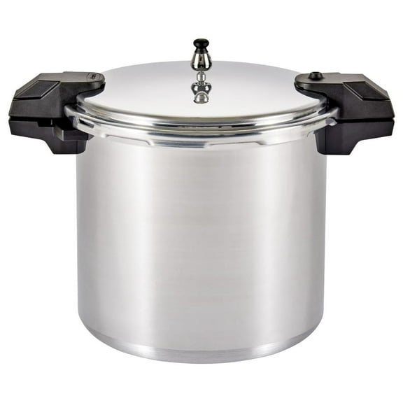 Unbranded 22-Quart Polished Aluminum Pressure Cooker & Canner