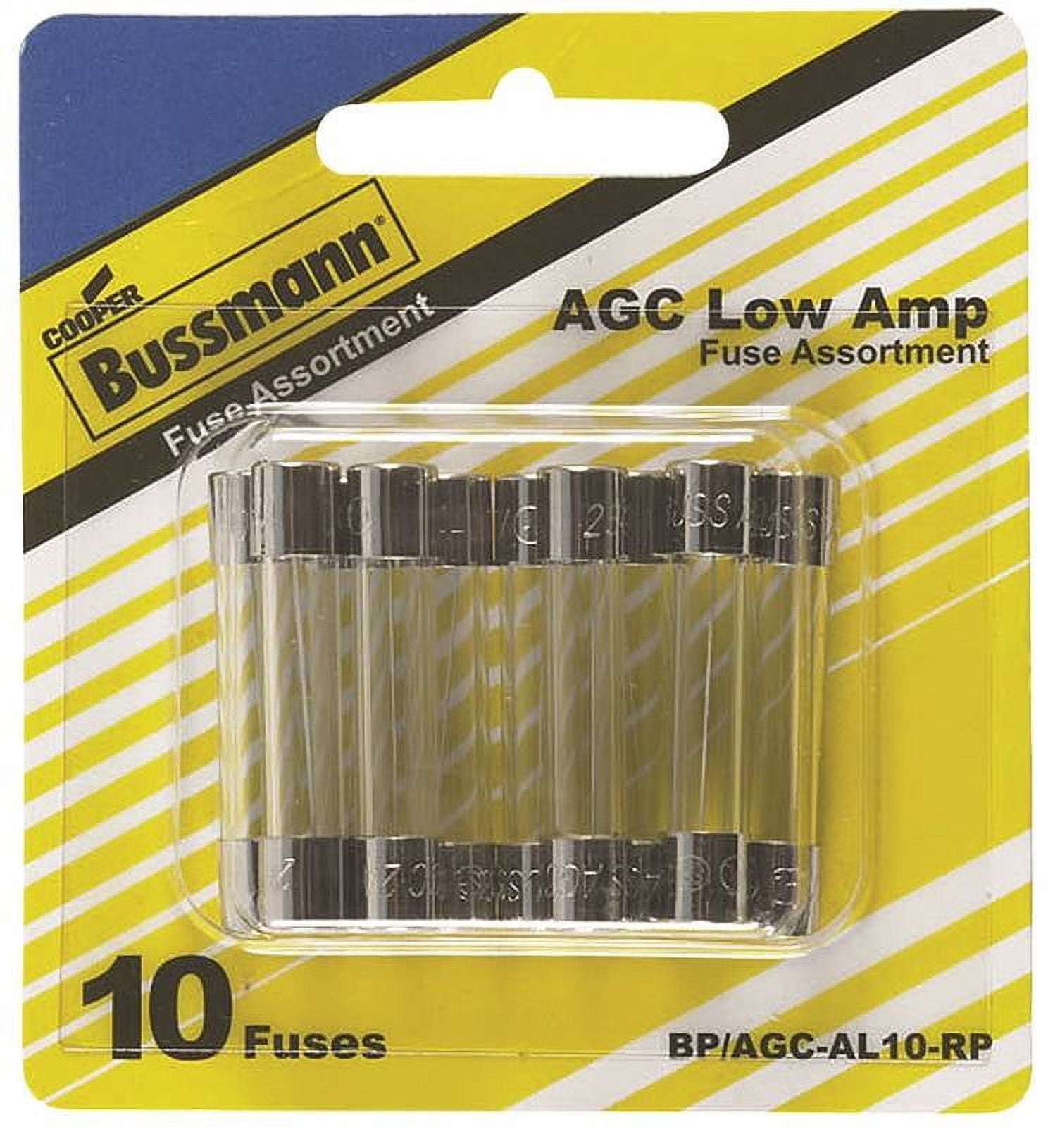 Bussmann 7116494, 0.3 lb, 1-6 Amps, 32 Volts AGC Electrical Fuse 10-Piece Pack