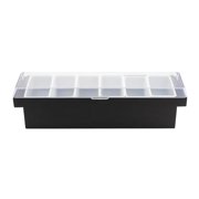 7117-K Wood condiment caddy Black