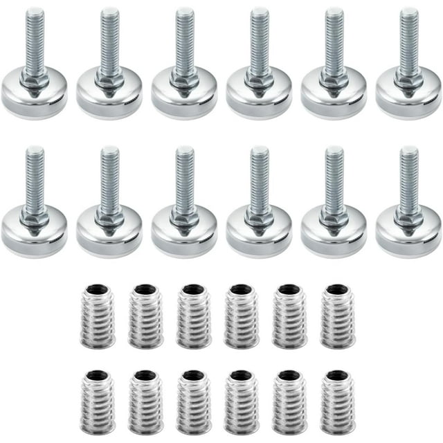 71189P3 Furniture Leveler, Adjustable Leveling Feet w/ 3/816 Threaded