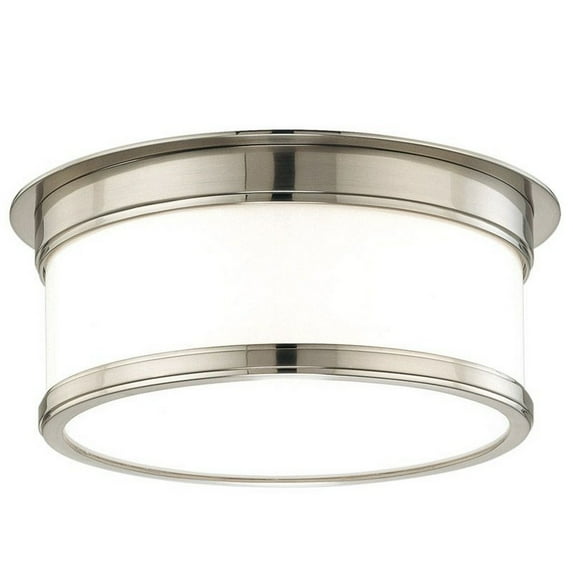 712-SN-Hudson Valley Lighting-Geneva - Two Light Flush Mount - 12.25 Inches Wide by 4.75 Inches High-Satin Nickel Finish