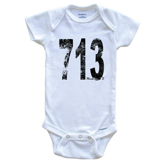 713 Houston Texas Area Code Baby Bodysuit - One Piece Baby Bodysuit, 0-3 Months White