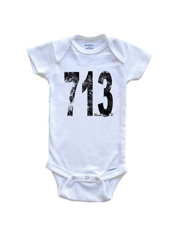 713 Houston Texas Area Code Baby Bodysuit - One Piece Baby Bodysuit, 3-6 Months White