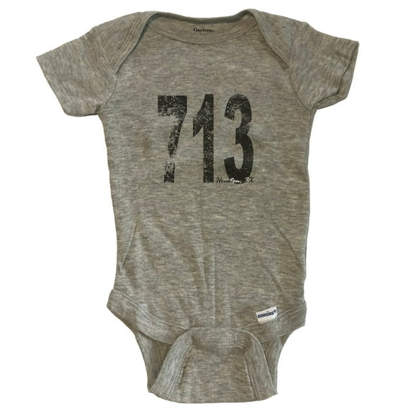 713 Houston Texas Area Code Baby Bodysuit - One Piece Baby Bodysuit - Grey
