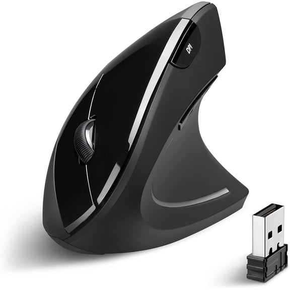713 Wireless Ergonomic Vertical Mouse - 800/1200/1600 DPI - Right Handed - Recommended with RSI User