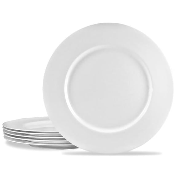 71300 6pc Melamine Dinner Plate Set  White
