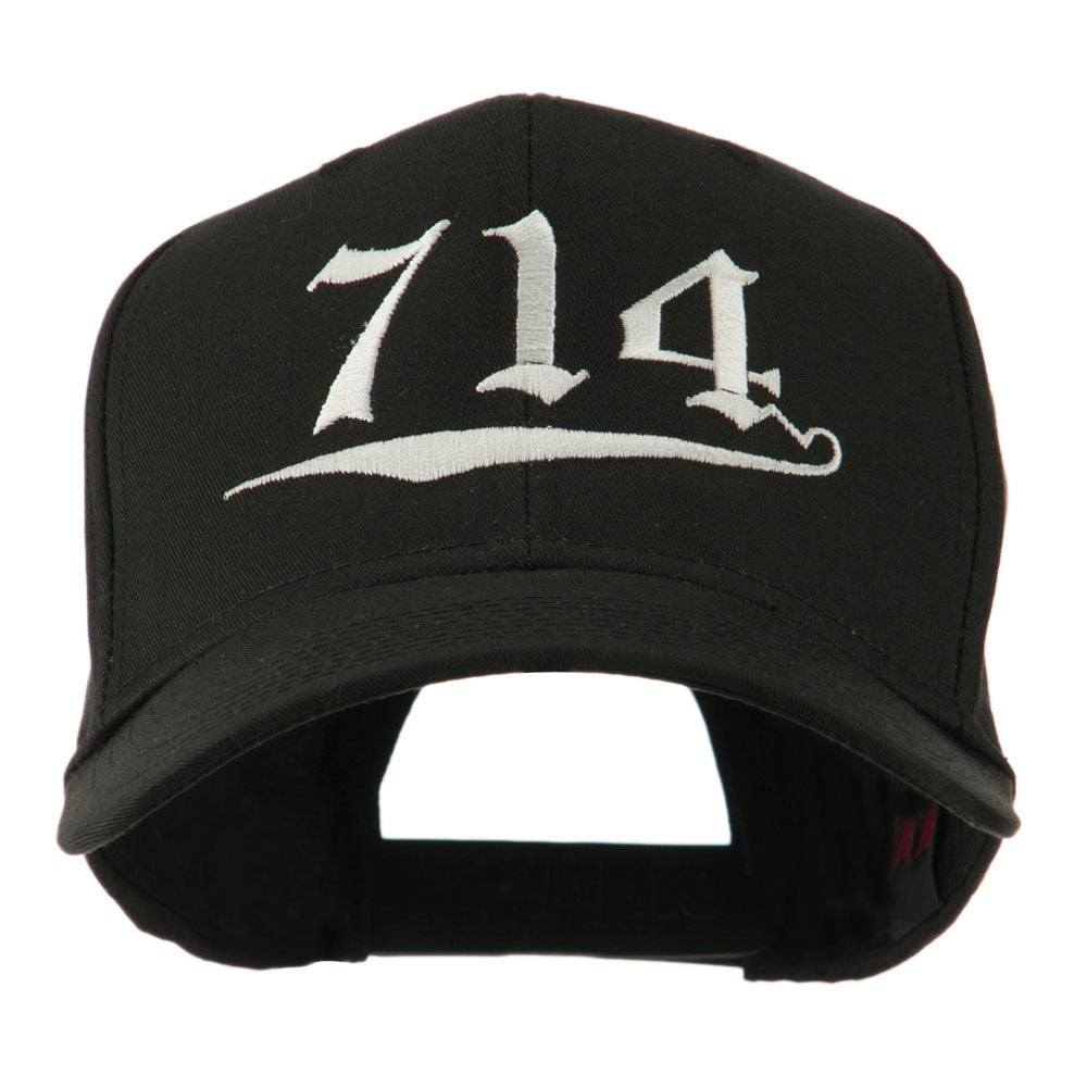 714 Orange County Area Code Embroidered Cap - Black OSFM - Walmart.com