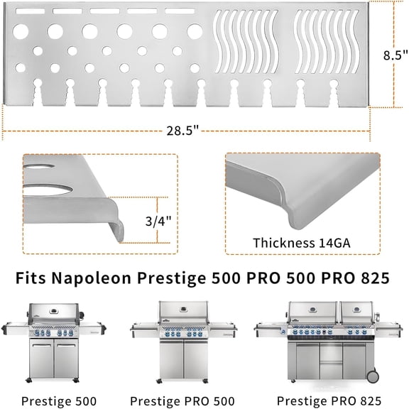 71500 Multifunctional Warming Rack for  Prestige 500 Pro 500 825 Phantom Prestige 500 BBQ Grill Stainless Steel Warming Rack for  Grill Accessories
