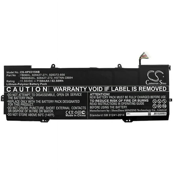 7150mAh HSTNN-DB8H 928427-272 928427-271 YB06XL YB06084XL 928372-856 Battery for HP Spectre X360 15-CH002NO Spectre X360 15-CH01