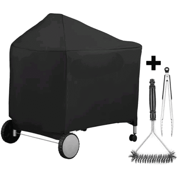 7152 Grill Cover for Weber Performer Charcoal Grills, 22-Inch (Compared to Weber 7152) including Stainless Steel Brush and Tongs$$Garden & Patio