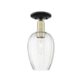 thumbnail image 1 of 716-1C-BAB-G457-6CL Innovations Lighting Preston - 1 Light Semi-Flush Mount-13.25 Inch Tall and 6.25 Inch Wide-Black Antique Brass Finish-Clear Glass, 1 of 1