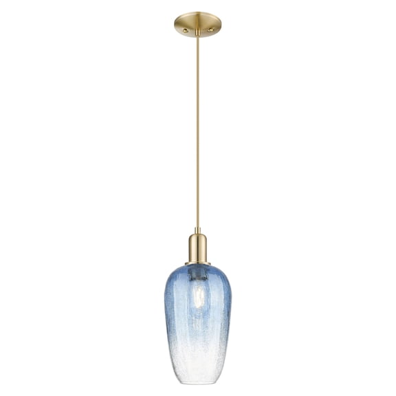 716-1P-CB-G484-7SB Innovations Lighting Brookhaven Flute - 1 Light Cord Hung Mini Pendant-7 Inch Wide and 16 Inch Tall-Champagne Bronze