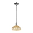 thumbnail image 1 of 716-1S-PC-NBD2-9-NAT Innovations Lighting Natural Ballston Dome - 1 Light Basket Stem Hung Mini Pendant-11.75 Inch Tall and 9 Inch Wide-Polished, 1 of 1