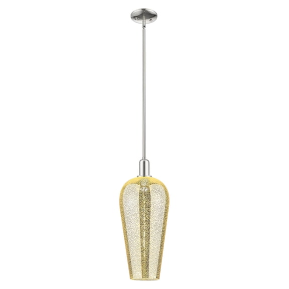 716-1S-PN-G456-8ME Innovations Lighting Chelsea - 1 Light Stem Hung Mini Pendant-19.63 Inch Tall and 8 Inch Wide-Polished Nickel Finish-Mercury Deco
