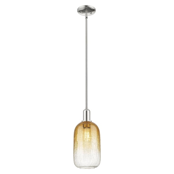 716-1S-PN-G482-7AM Innovations Lighting Brookhaven Cloche - 1 Light Stem Hung Mini-Pendant-7 Inch Wide and 15.63 Inch Tall-Polished Nickel