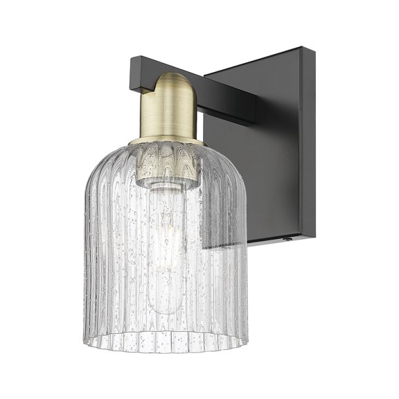 716-1W-BAB-G559-5SDY Innovations Lighting Bridal Veil - 1 Light Wall Sconce-10.75 Inch Tall and 5 Inch Wide-Black Antique Brass Finish-Seedy Glass