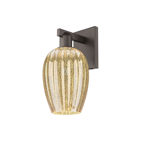 716-1W-OB-G457-6ME Innovations Lighting Preston - 1 Light Wall Sconce-13.5 Inch Tall and 6.25 Inch Wide-Oil Rubbed Bronze Finish-Mercury Glass Color