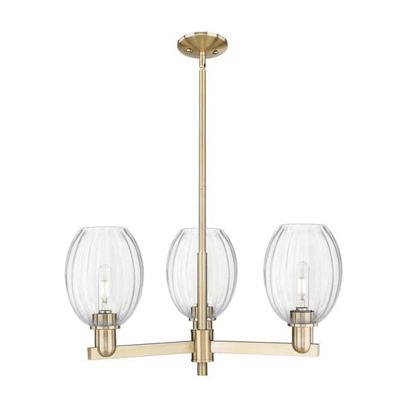 716-3CR-CB-G459-6CL Innovations Lighting Preston - 3 Light Stem Hung Chandelier-12.75 Inch Tall and 17.63 Inch Wide-Champagne Bronze Finish-Clear