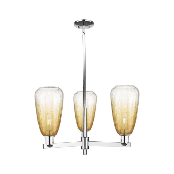 Innovations Lighting - Brookhaven Almond - 3 Light Stem Hung Chandelier-8.63