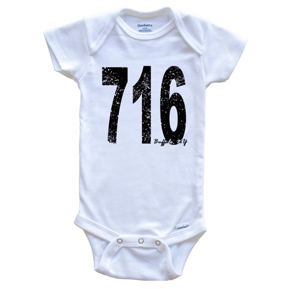 716 Buffalo New York Area Code Baby Bodysuit - One Piece Baby Bodysuit, 0-3 Months White