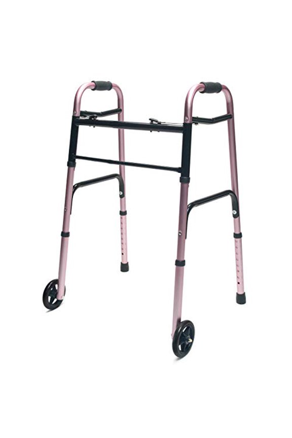 716270PK-1 EVRYDY WLKR W/WHLS DUAL RL PNK ADULT, 1 EA, LUMEX 1/EA