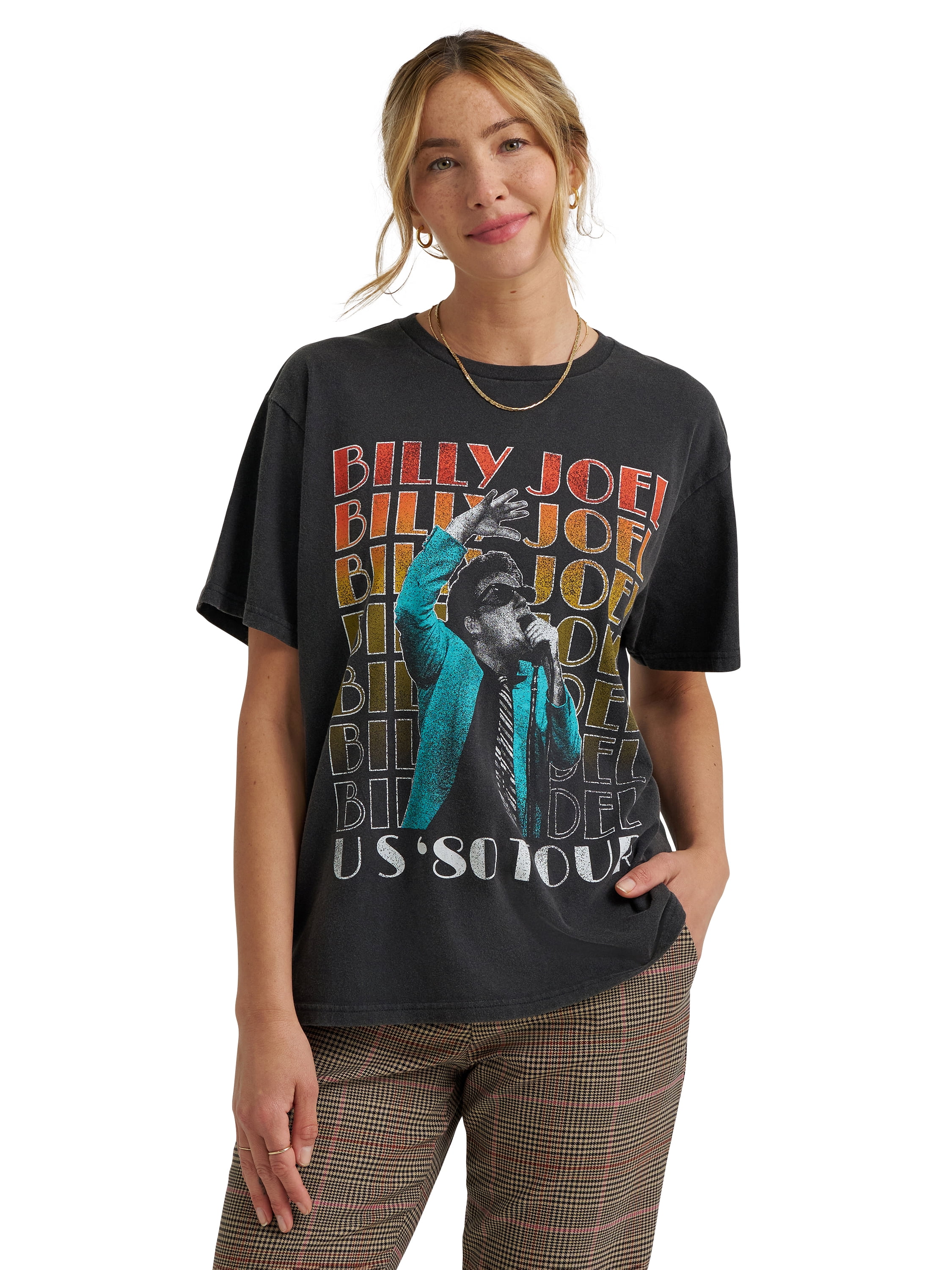Lee® Women's Short Sleeve Billy Joel Graphic Tee, Sizes S-3XL